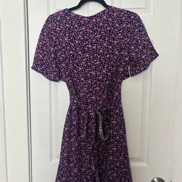 NWT Mello Day XS Purple Floral Ruffle Dress with Pockets - Picture 2 of 6